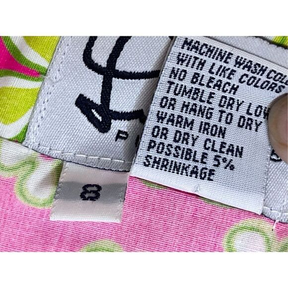 Lilly Pulitzer Vintage Dune Buggy Pink Lime Mini Skirt Skort sz 8 Barbiecore Neo - Picture 9 of 12